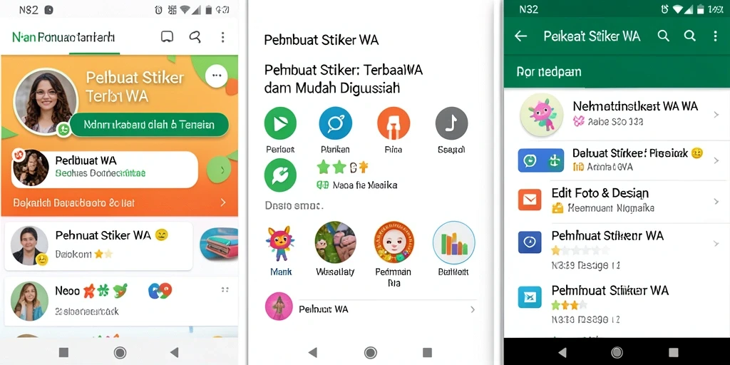 Antarmuka N32 menunjukkan fitur pembuat stiker yang intuitif dan mudah digunakan.