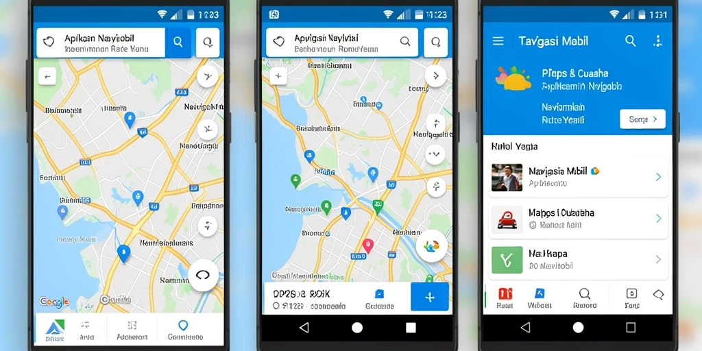 Antarmuka PP123 yang menunjukkan rute dan informasi terkini.
