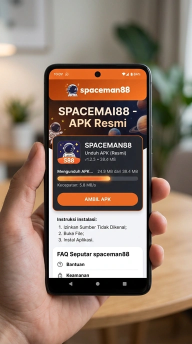 Tampilan halaman APK spaceman88